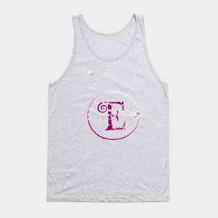 Monogram fairy flowers, letter E Tank Top